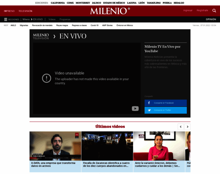 Tv.milenio.com thumbnail