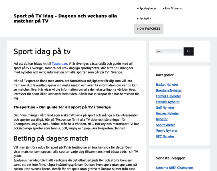Tvsport.se thumbnail