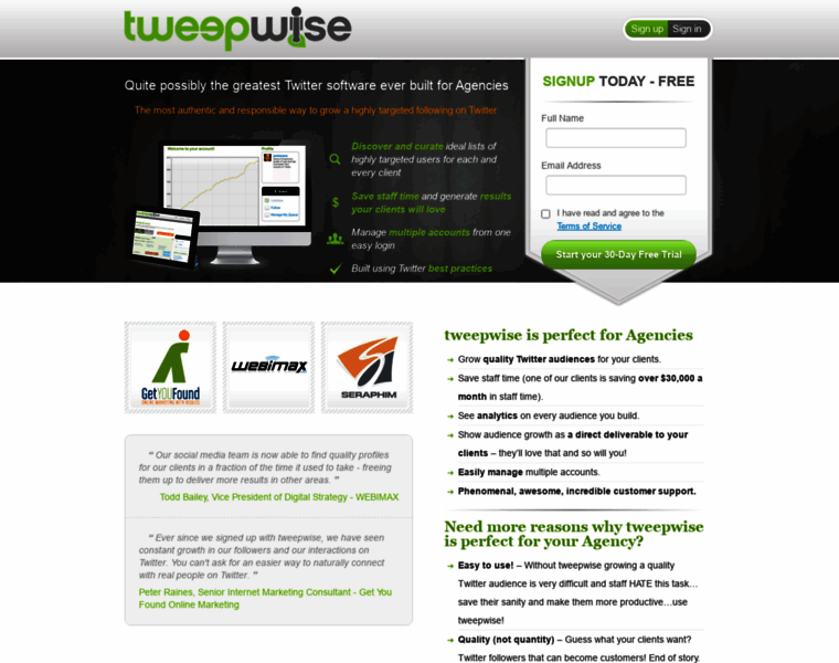 Tweepwise.com thumbnail