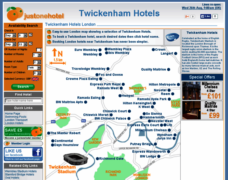 Twickenhamhotels.com thumbnail