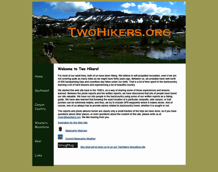Twohikers.org thumbnail