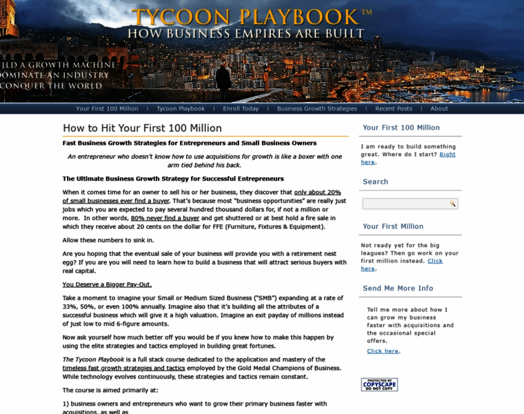 Tycoonplaybook.com thumbnail