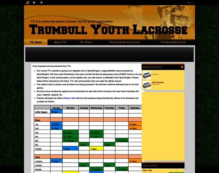 Tylacrosse.org thumbnail