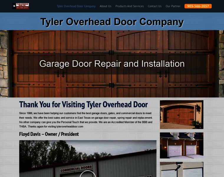 Tyleroverheaddoor.com thumbnail