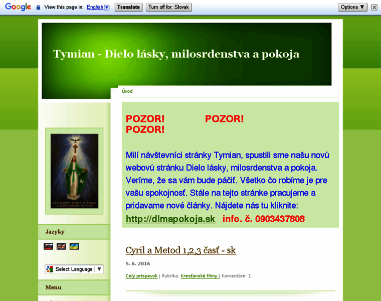 Tymian.estranky.sk thumbnail