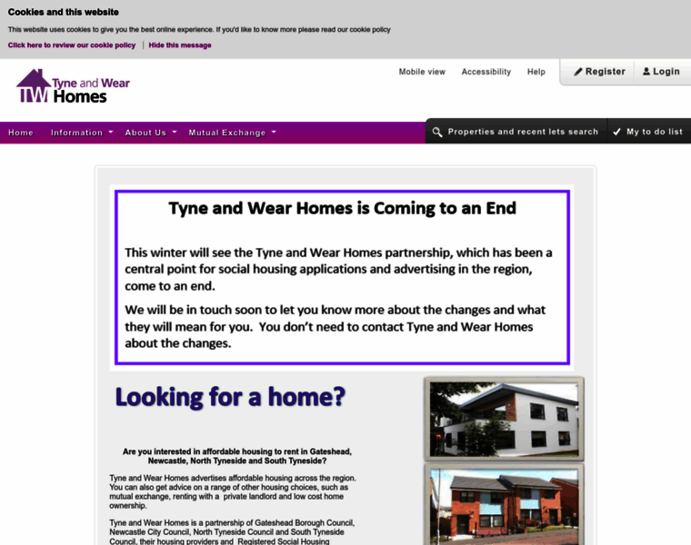Tyneandwearhomes.org.uk thumbnail