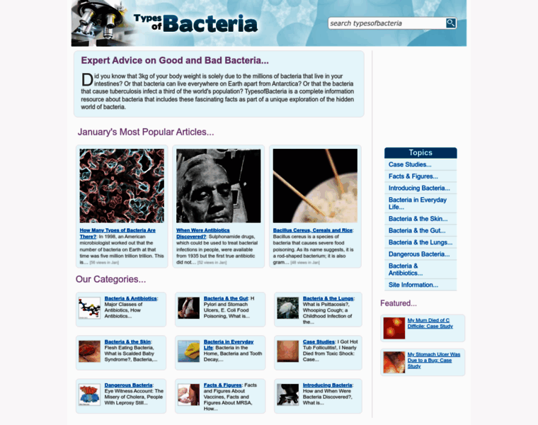 Typesofbacteria.co.uk thumbnail