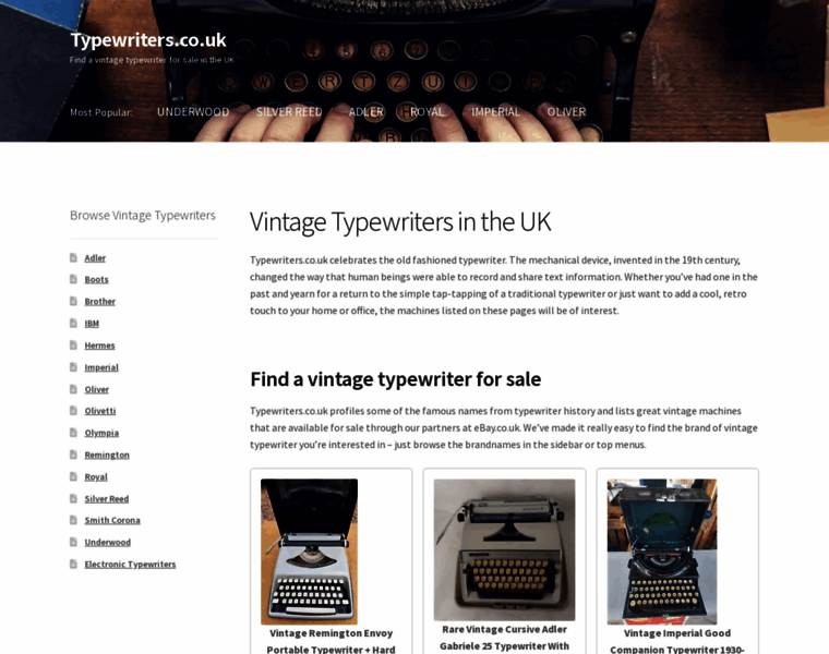 Typewriters.co.uk thumbnail