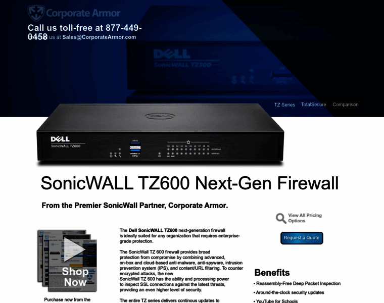 tz600-firewall.com at WI. Dell SonicWALL TZ 600 1.5Gbps 10xGbE Next ...