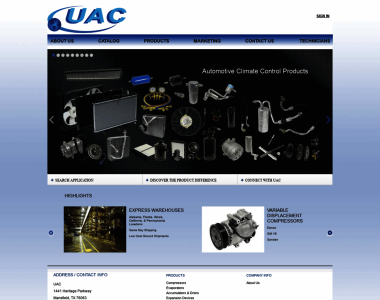 Uacparts.com thumbnail
