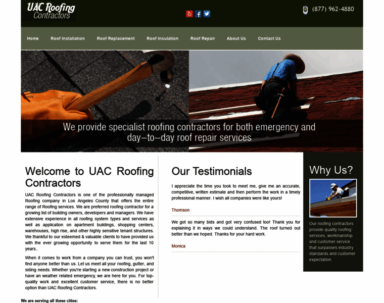 Uacroofingcontractors.com thumbnail