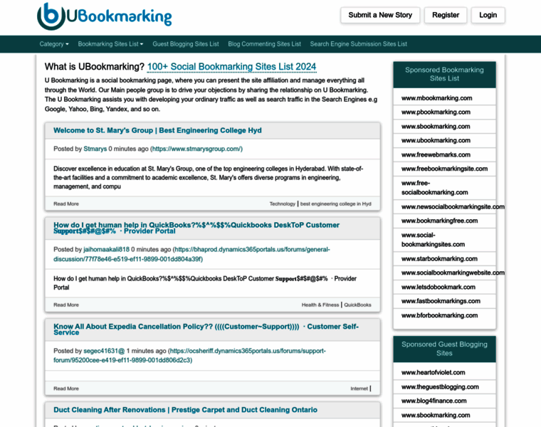 Ubookmarking.com thumbnail