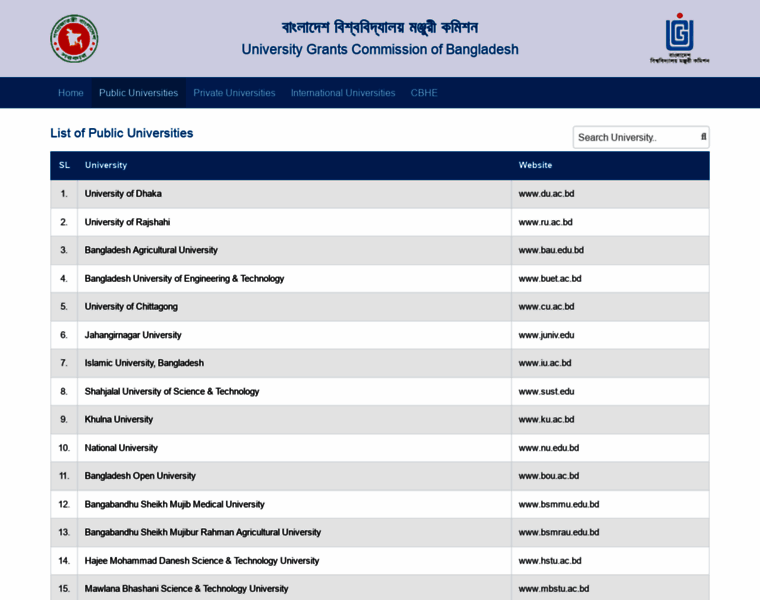 Ugc-universities.gov.bd thumbnail