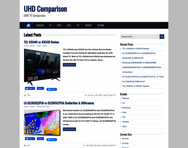 Uhdcomparison.com thumbnail