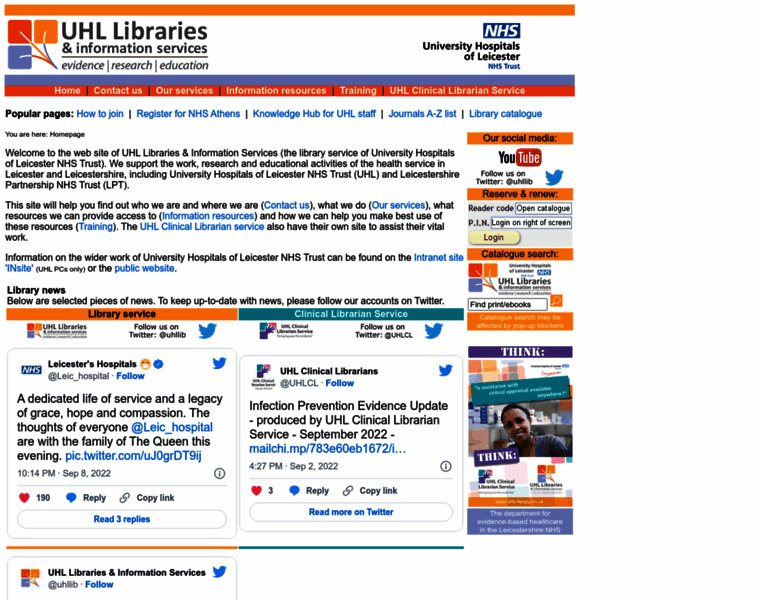 Uhl-library.nhs.uk thumbnail