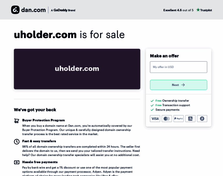 Uholder.com thumbnail