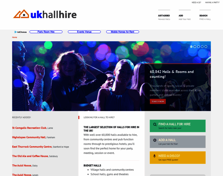 Uk-hallhire.co.uk thumbnail