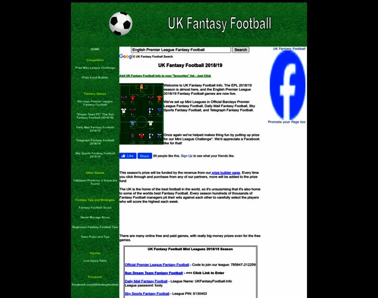 Ukfantasyfootball.info thumbnail