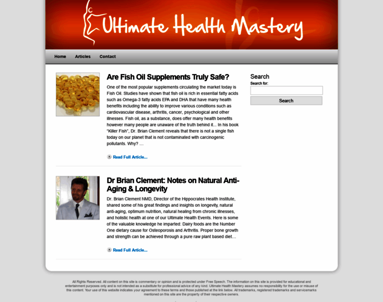 Ultimatehealthmastery.com thumbnail