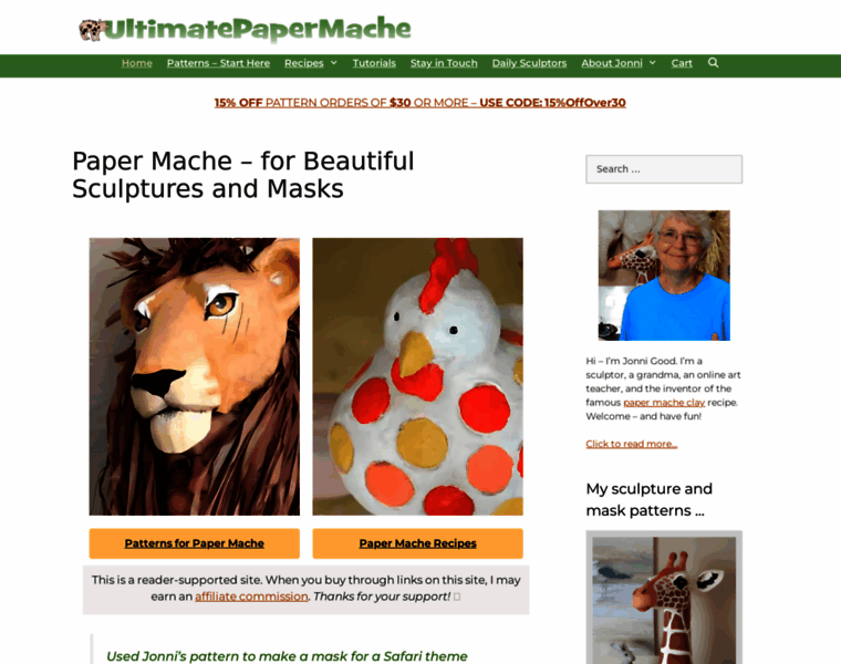 Ultimatepapermache.com thumbnail