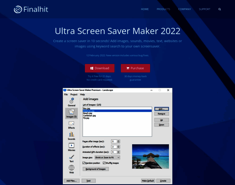 Ultra-screen-saver-maker.com thumbnail