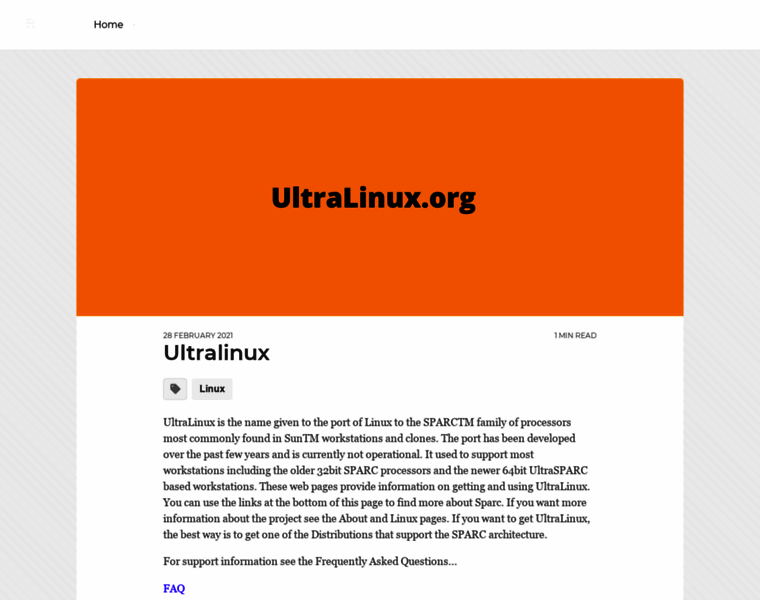 Ultralinux.org thumbnail