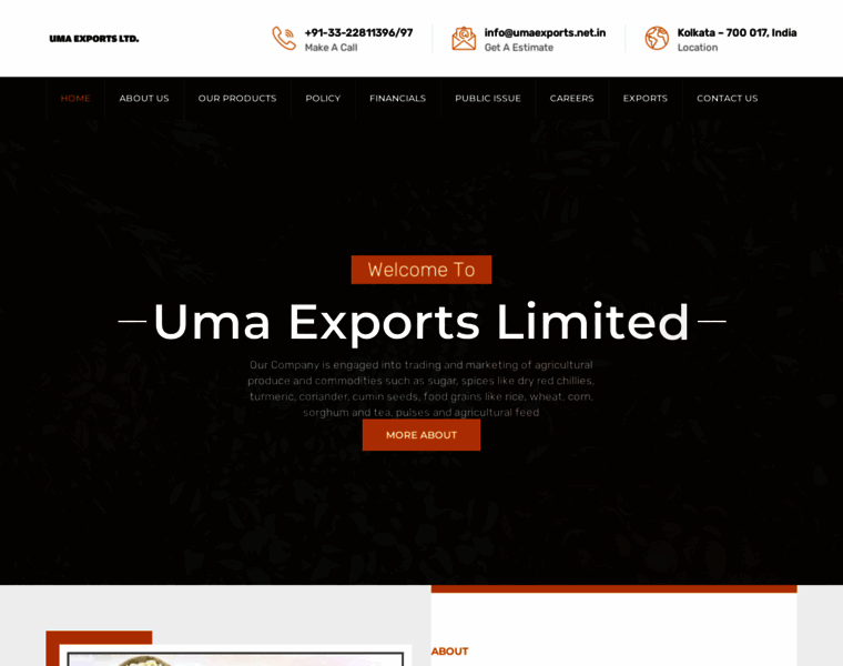Umaexports.net thumbnail