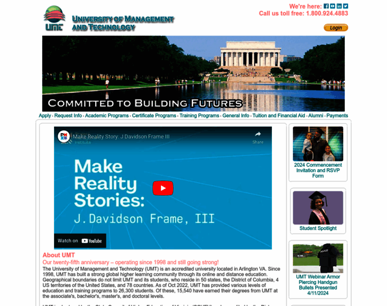 Umtweb.edu thumbnail