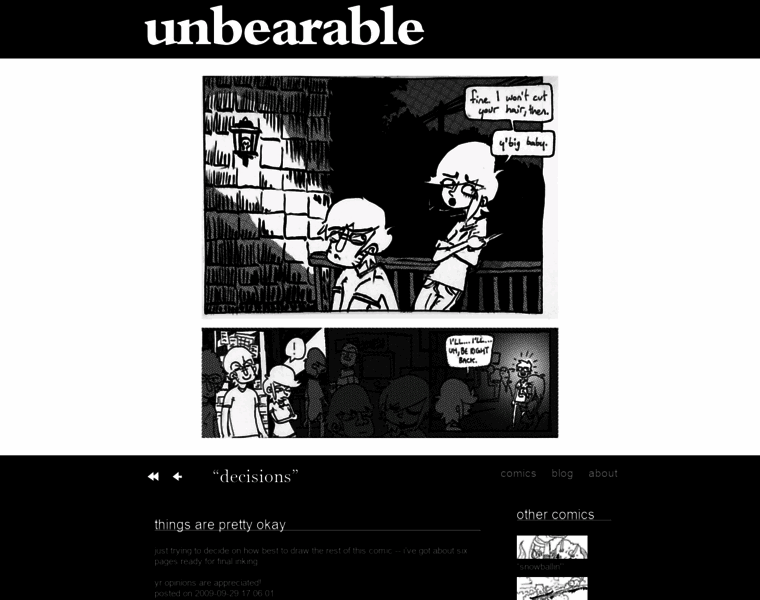Unbearablecomics.com thumbnail