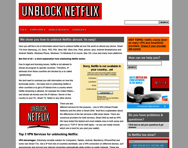 Unblocknetflix.net thumbnail