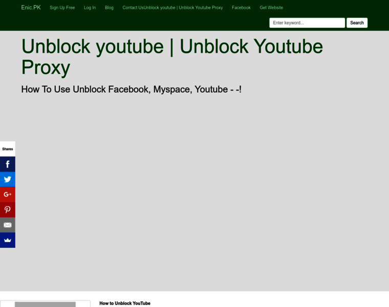 Unblockyoutube.enic.pk thumbnail