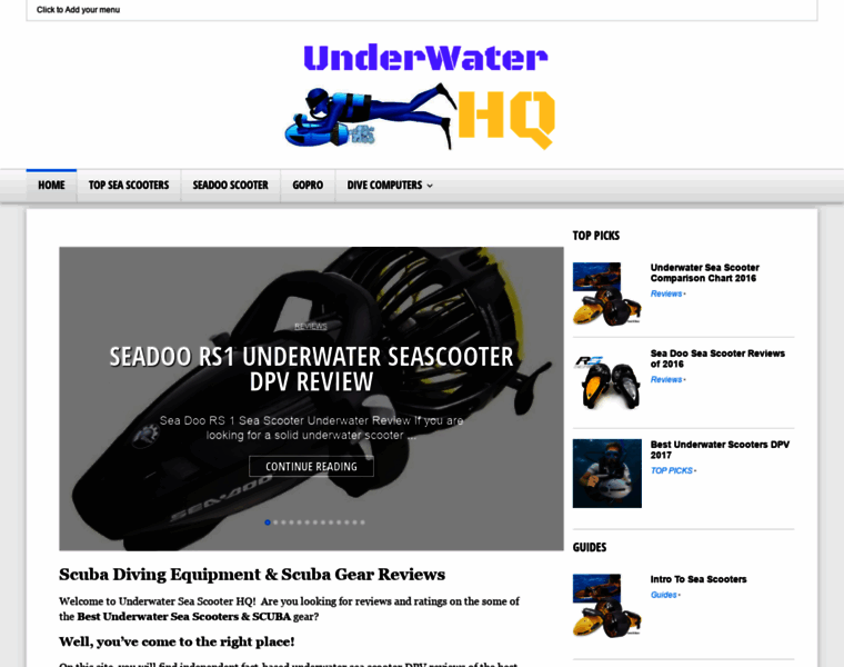 Underwaterscooterhq.com thumbnail