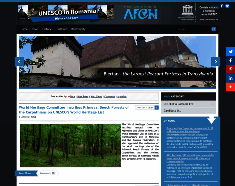 Unescoinromania.ro thumbnail