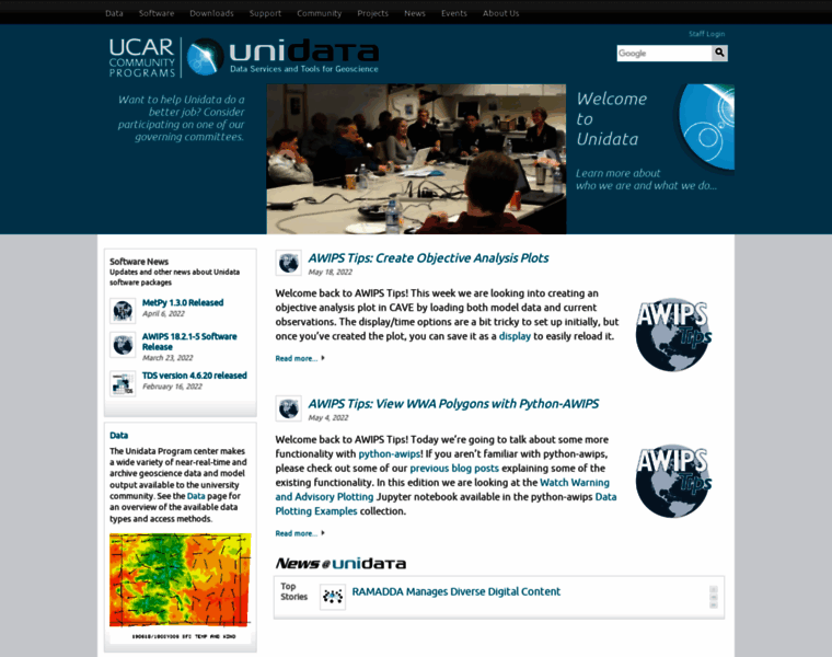 Unidata.ucar.edu thumbnail