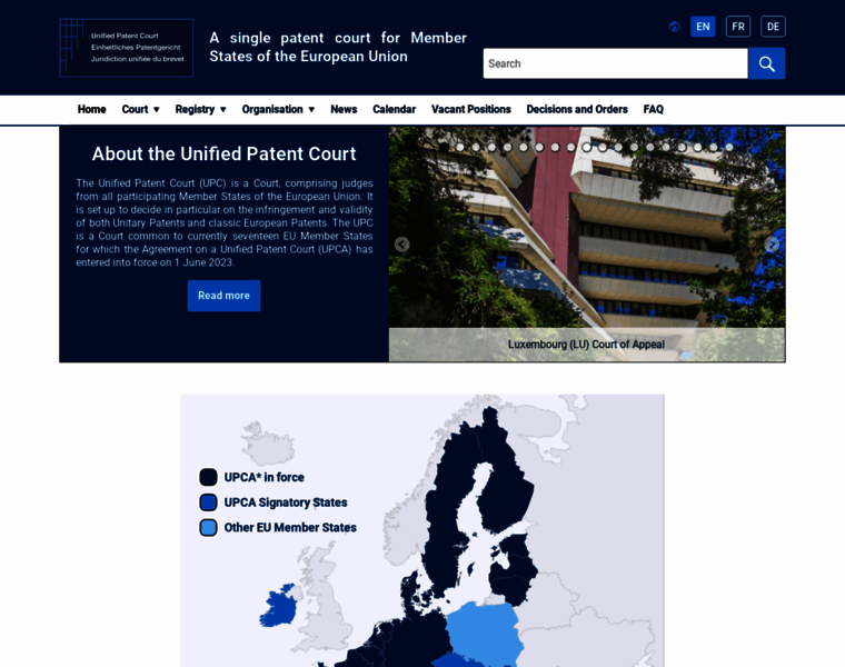 Unified-patent-court.org thumbnail