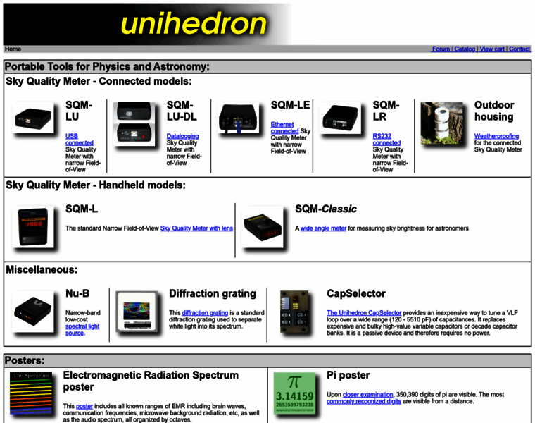 Unihedron.com thumbnail