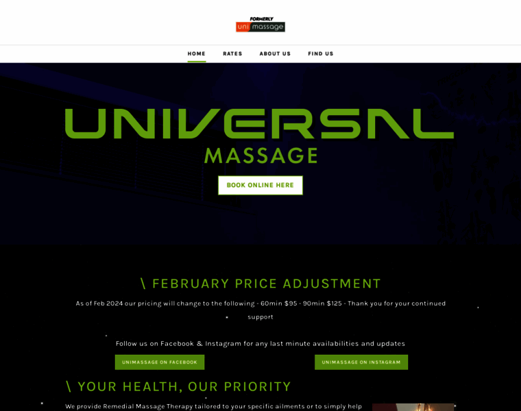 Unimassage.com.au thumbnail