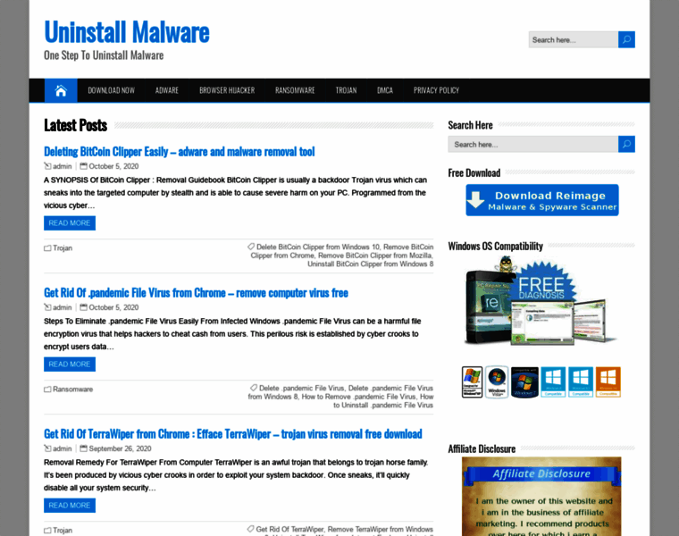 Uninstallmalwares.com thumbnail