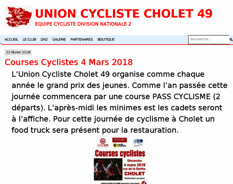 Unioncyclistecholet49.com thumbnail