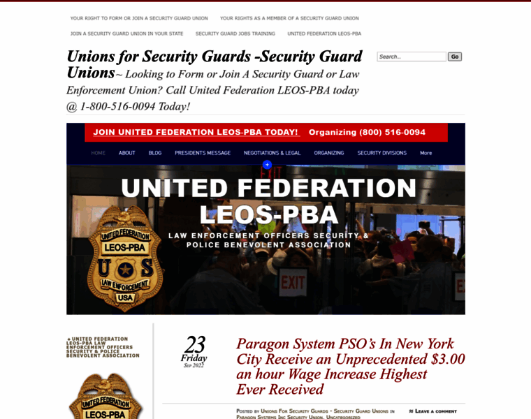 Unionsforsecurityguards.com thumbnail