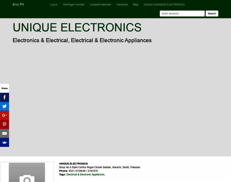 Uniqueelectronics.enic.pk thumbnail