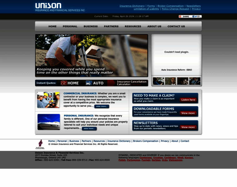 Unisonins.com thumbnail