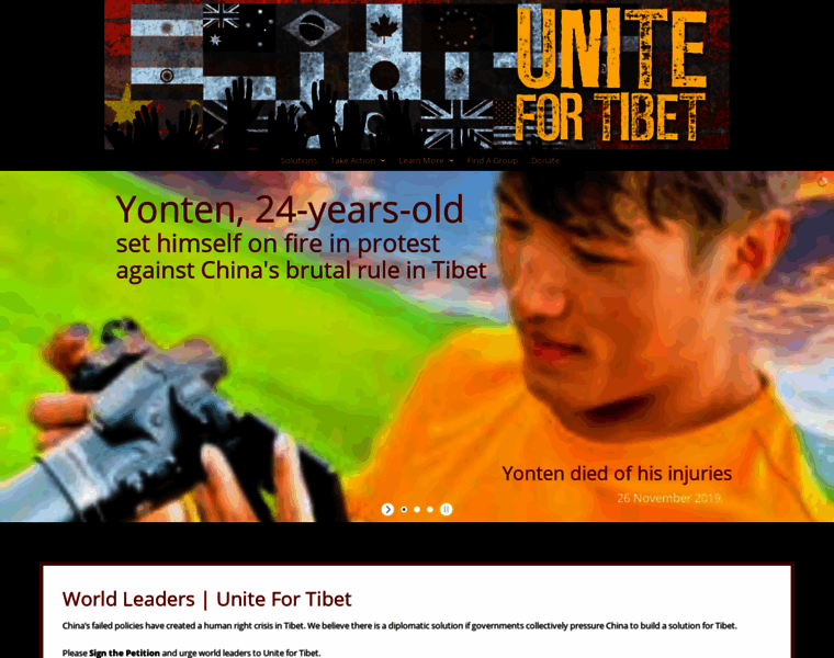Unitefortibet.org thumbnail