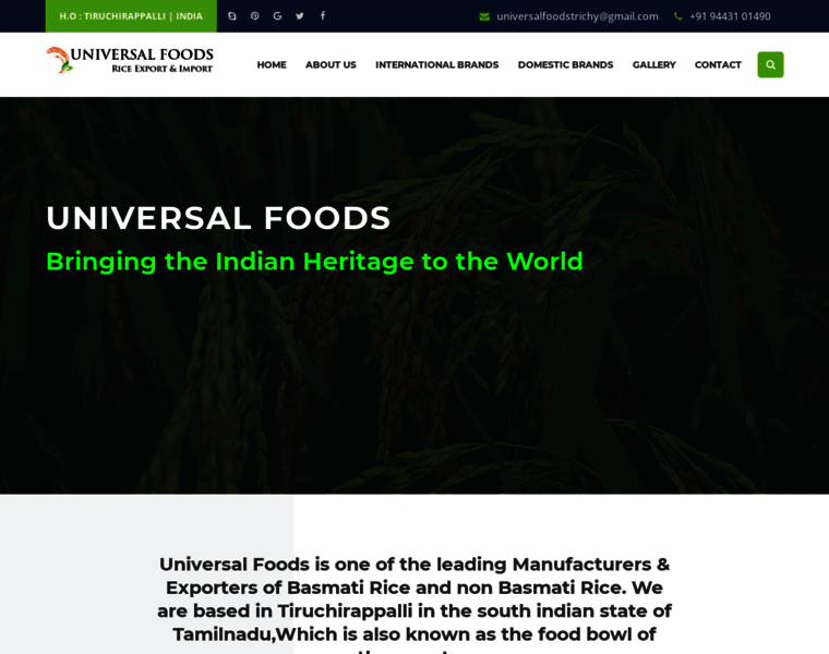 Universalfoods.in thumbnail