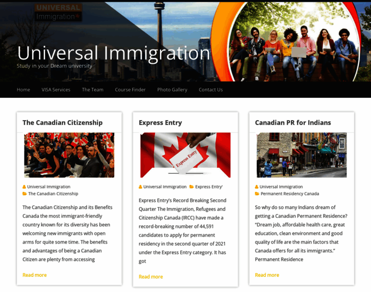 Universalimmigration.ca thumbnail