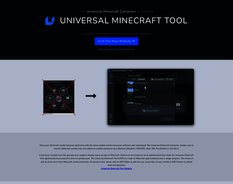 Universalminecraftconverter.com thumbnail