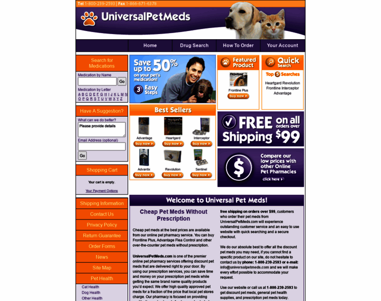 Universalpetmeds.com thumbnail
