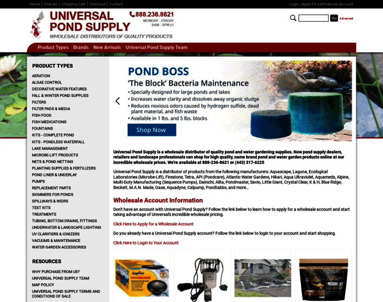 Universalpondsupply.com thumbnail