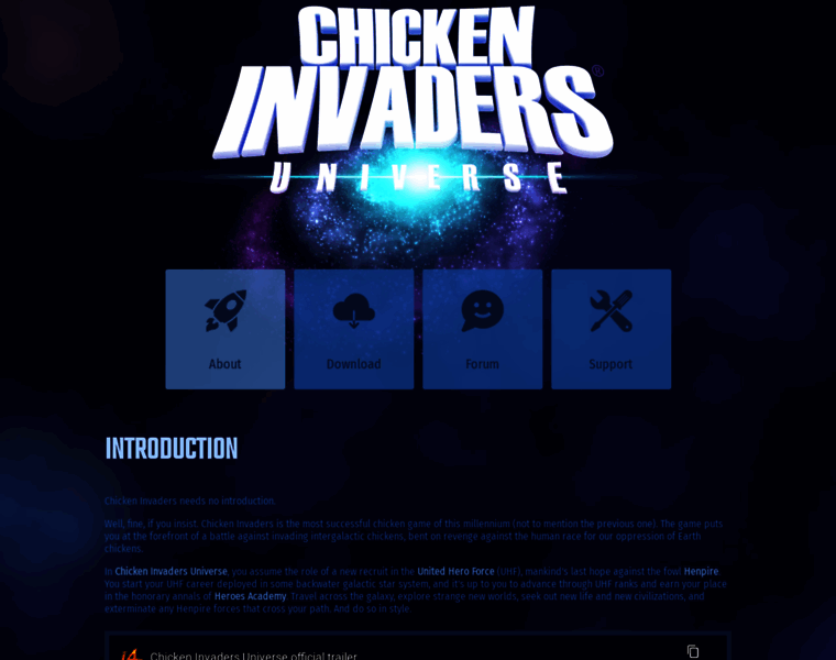 Universe.chickeninvaders.com thumbnail