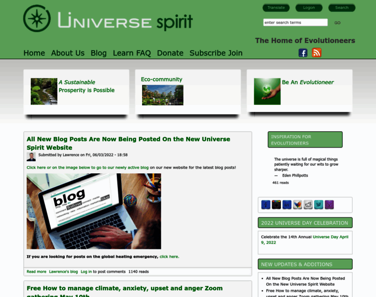 Universespirit.org thumbnail
